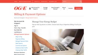 OG&E - Billing & Payment Options