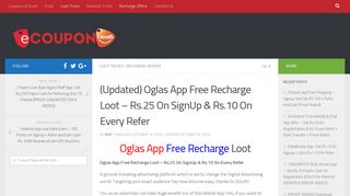 (Updated) Oglas App Free Recharge Loot – Rs.25 On SignUp & Rs.10 ...