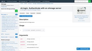 oh.login: Authenticate with an ohmage server in Ohmage: R Client for ...
