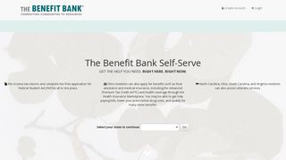 The Benefit Bank: Self-Serve