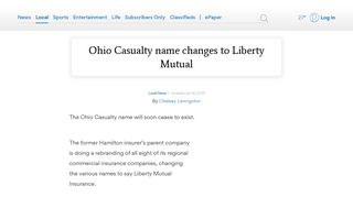 Ohio Casualty name changes to Liberty Mutual - Journal-News