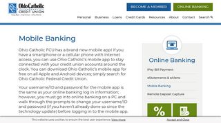Mobile Banking | Ohio Catholic Federal Credit Union