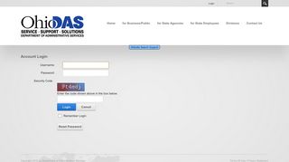 Account Login - Ohio Department of Administrative Services