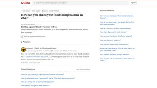 How to check your food stamp balance in Ohio - Quora