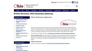Ohio Business Gateway - Ohio Department of Taxation - Ohio.gov
