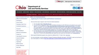 Apply for Benefits - Ohio Department of Job and Family Services