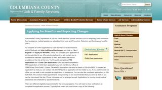 Apply & Report Changes | Columbiana County Ohio | Job & Family ...
