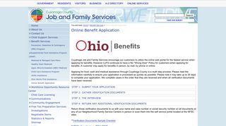 Online Benefit Application - Cuyahoga Job & Family Services
