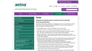 Portal | Aetna Better Health of Ohio - Aetna Medicaid