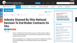 Industry Stunned By Ohio National Decision To End Broker Contracts ...