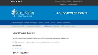 Laurel Oaks EZPay for lunch accounts - High School Students - Great ...