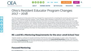 Ohio's Resident Educator Program Changes 2017 - 2018 - Ohio ...