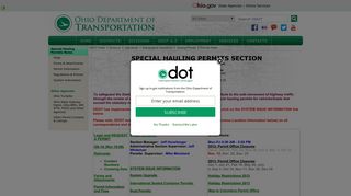 Special Hauling Permits Home - Ohio Department of Transportation