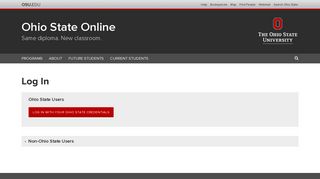 Log in - Ohio State Online - The Ohio State University