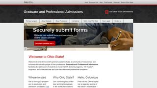 Graduate and Professional Admissions > The Ohio State University