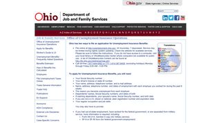 Unemployment Benefits - Ohio Department of Job and Family Services
