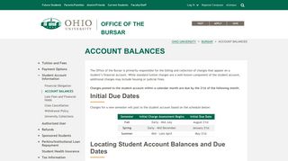 Account Balances - Ohio University