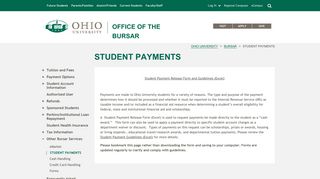 Student Payments - Ohio University