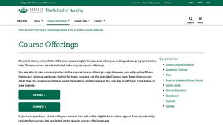Course Offerings | Ohio University