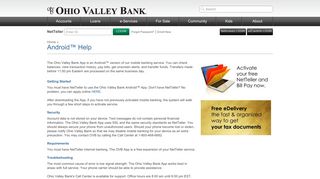 Android™ App Help | Ohio Valley Bank