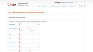 Ohio Youth Assessment System Registration Form