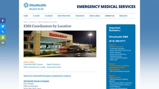 EMS Coordinators by Location | OhioHealth EMS