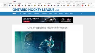 OHL Prospective Player Information – Ontario Hockey League