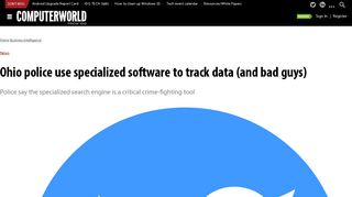 Ohio police use specialized software to track data (and bad guys ...