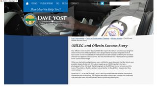 Ohio Attorney General Dave Yost - OHLEG and Ollesin Success Story
