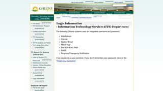 IT Services: Login Information | Information ... - Ohlone College