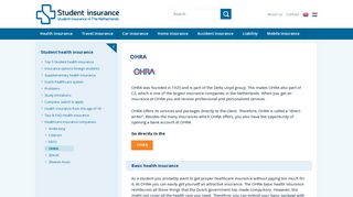 OHRA | Student Insurance NL - Studenten Zorgverzekering