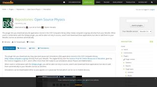Moodle plugins directory: Open Source Physics