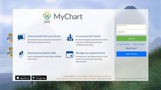 OHSU MyChart - Login Page