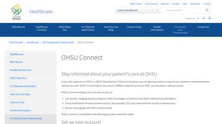 OHSU Connect | Healthcare | OHSU