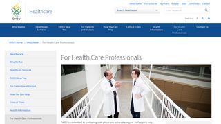For Health Care Professionals | Healthcare | OHSU