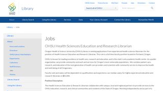 Jobs | OHSU
