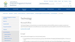 Technology | Graduate Programs in Human Nutrition | OHSU