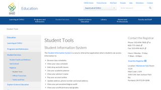 Student Information System (SIS) | OHSU
