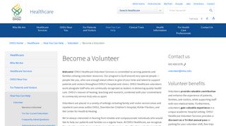 become a volunteer | Healthcare | OHSU