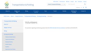 Volunteers | Transportation & Parking | OHSU