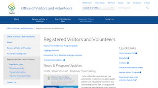 Registered Visitors and Volunteers | Office of Visitors and ... - OHSU.edu