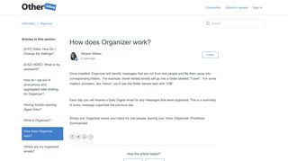 How does Organizer work? – OtherInbox