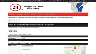 Ordre des infirmières et infirmiers auxiliaires du Québec - 211