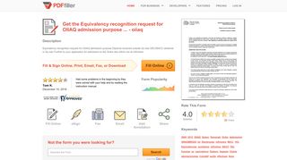 Fillable Online oiiaq Equivalency recognition request for OIIAQ ...