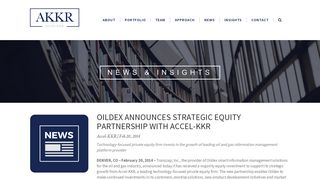 oildex announces strategic equity partnership with accel-kkr