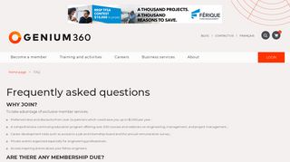 Genium360 | Frequently asked questions for memberships | Genium360