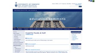 EC :: Email Faculty Staff :: Education Commons at OISE