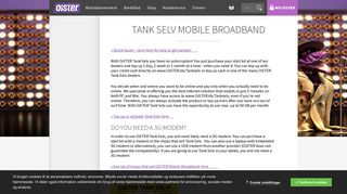 Tank Selv Mobile Broadband - english - Oister