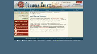 Land Record Searches - Canadian County, OK