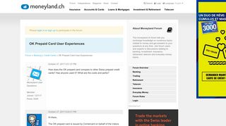 OK Prepaid Card User Experiences - Forum moneyland.ch